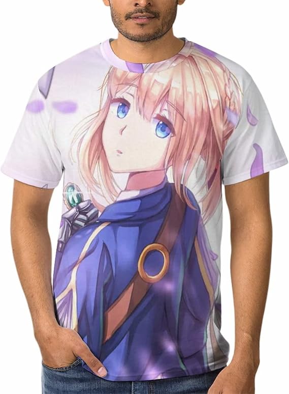 Amazon Tシャツ 半袖 メンズ ヴァイオレット エヴァーガーデン インナーシャツ 丸首 下着 定番 トレーナー カットソー 大きいサイズ 吸汗速乾 ゆったり カジュアル おしゃれ プリントtシャツ 安い レディース 男性 Tシャツ カットソー 通販