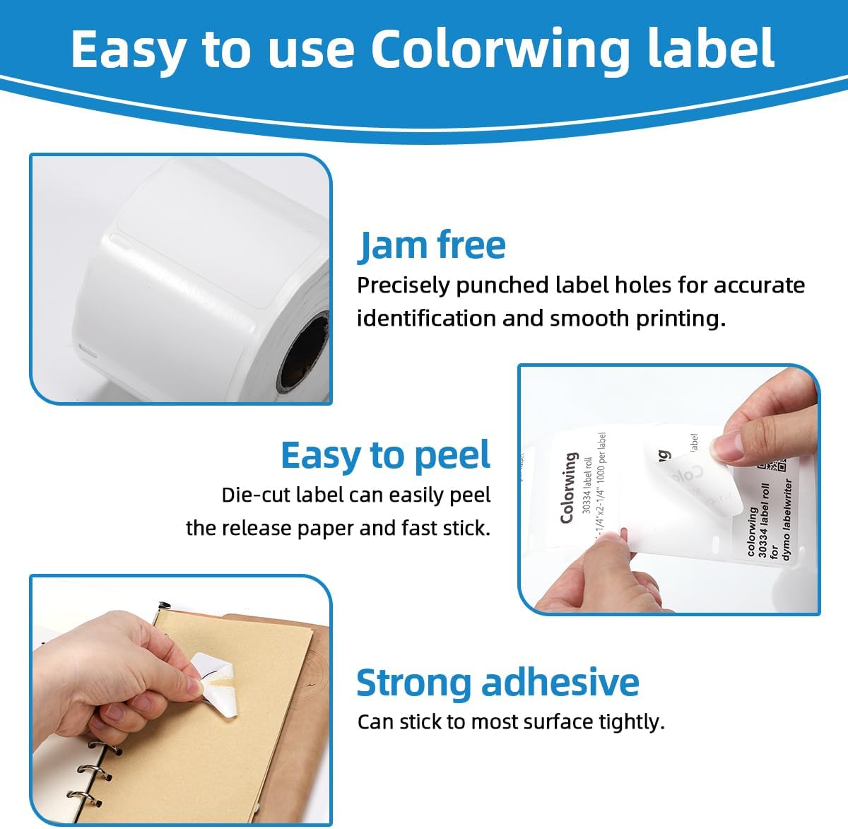 30334 (1-1/4" x 2-1/4") Barcode White Paper Thermal Labels Compatible with DYMO Label Writer 450, 4XL Printers, 450 Turbo, Rollo & Zebra Printers, 8 Rolls/8000 Labels, Multi-Purpose use - Image 5