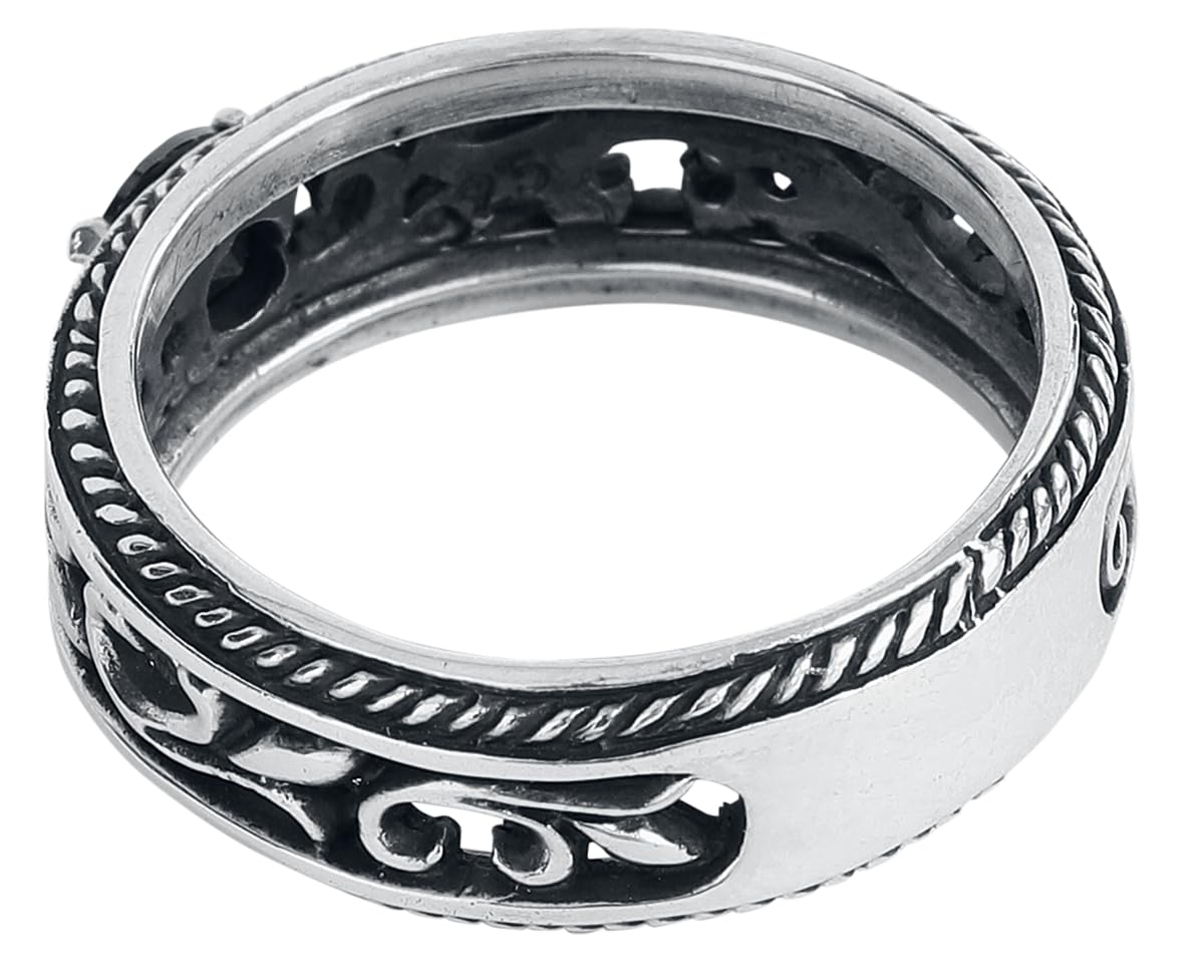 etNox Princess Donna Anello nero/argento argento 925