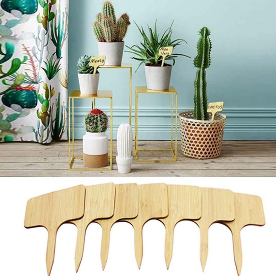 10 Étiquettes Plantes En Bois Avec Stylo - Marqueurs Jardin Pour Pots, Herbes, Légumes - Étiquettes Extérieur