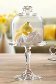 Pa abah e Mini Patisserie Ayakl  Fanus, Beyaz, Cam EV DEA11515