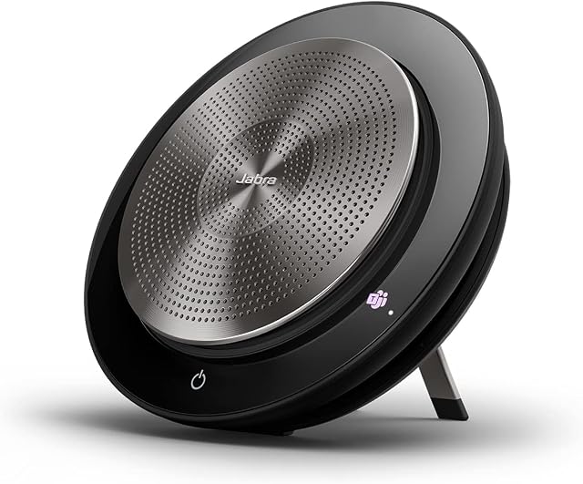 Jabra 7700-409 Speak 750 Speaker Phone - Unified Communications Certified Portable Conference Speaker with Bluetooth Adapter and USB - Connect with Laptops, Smartphones and Tablets