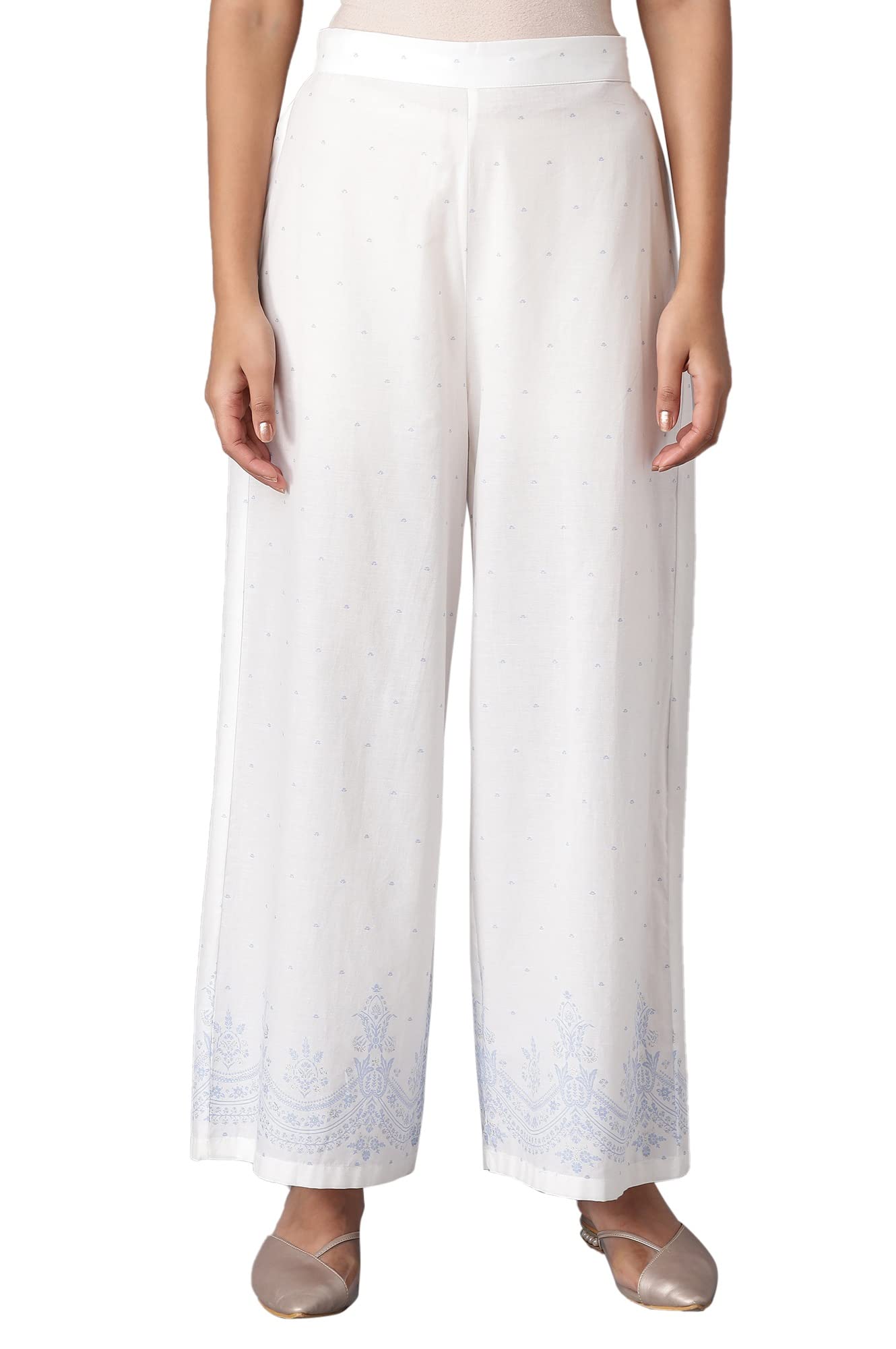 W For Woman Women's Regular Pants (22Few61845-118085_Ecru_Xl)