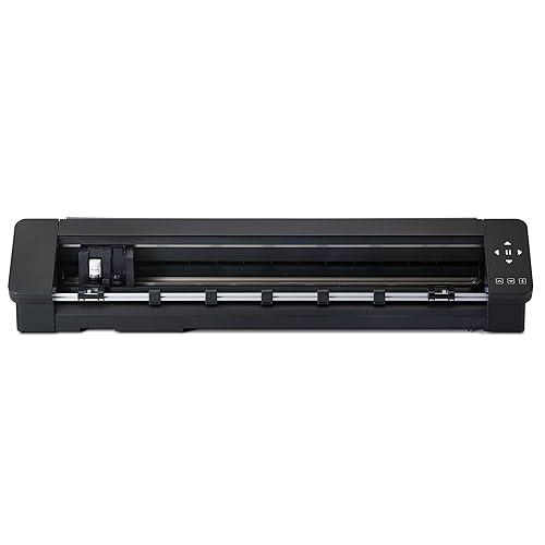 Vista 10 de Silhouette Cameo 4 Pro - Alfombrilla de corte de 24 pulgadas, cables de alimentación, alimentador de rollo integrado, software Silhouette Studio