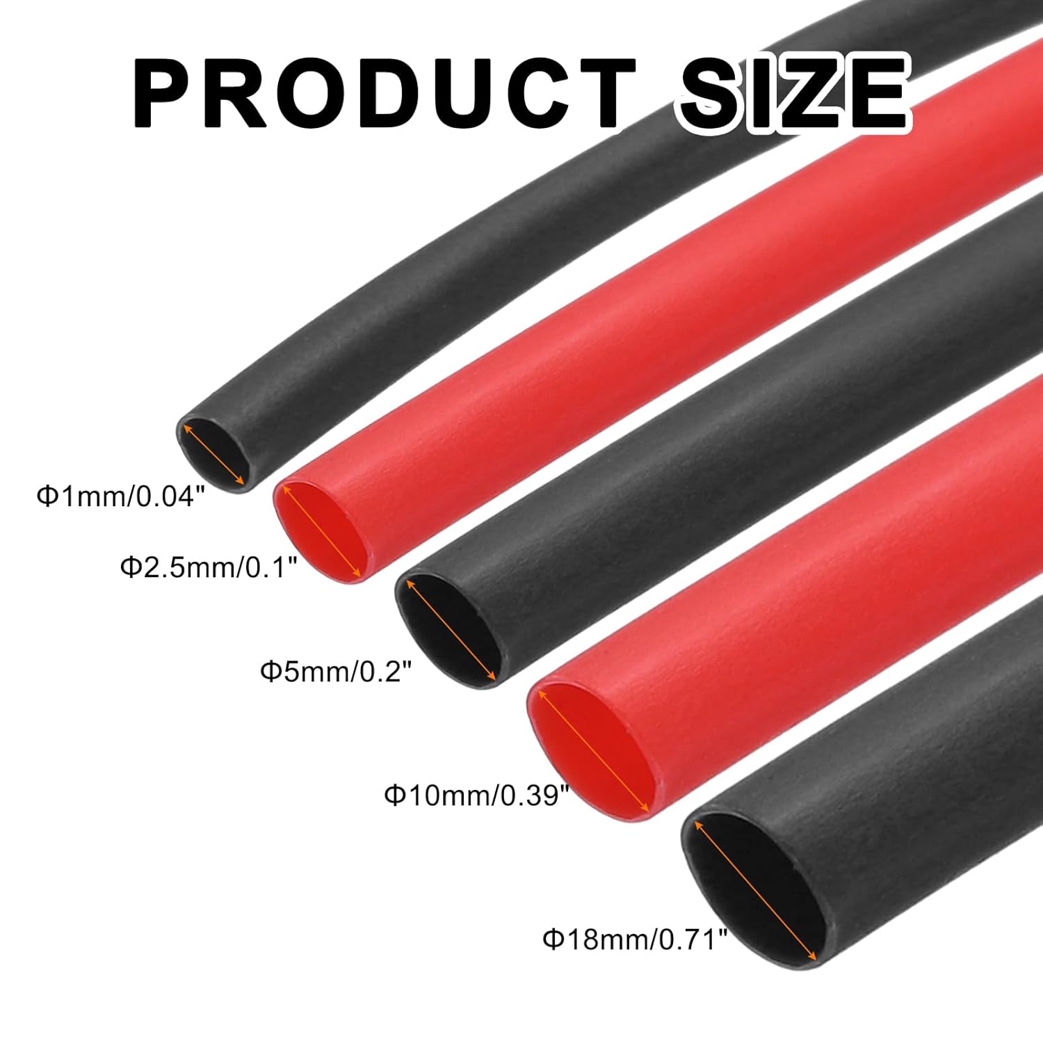 uxcell Heat Shrink Tubing, 2.5mm Dia 2:1 Heat Shrink Wrap Cable Sleeve Heat Shrink Tube 150m Length Black