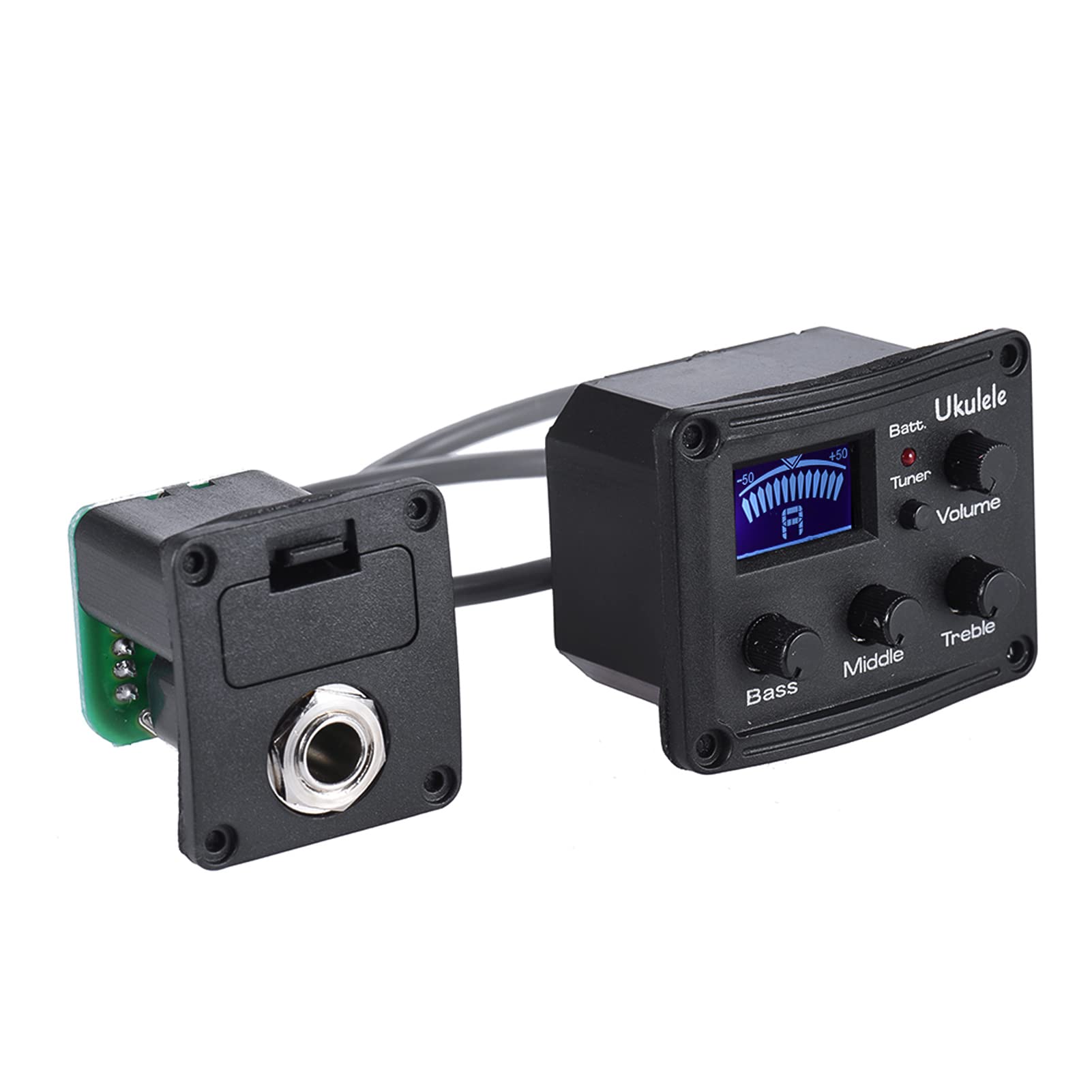 Yiweng Pickup,Ukulele Ukelele Uke Piezo Pickup Preamp 3-Band Eq Equalizer Tuner System With Lcd Display,3 Bands Equalizer