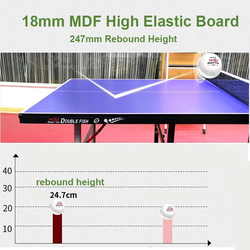 Image of ‎Classic Active Wood Table Tennis Table w /Both Side Laminated & Wheels w /Lock (TT Net + 2 TT Racket & 2 Balls) (18 mm Top Thickness Speedo)