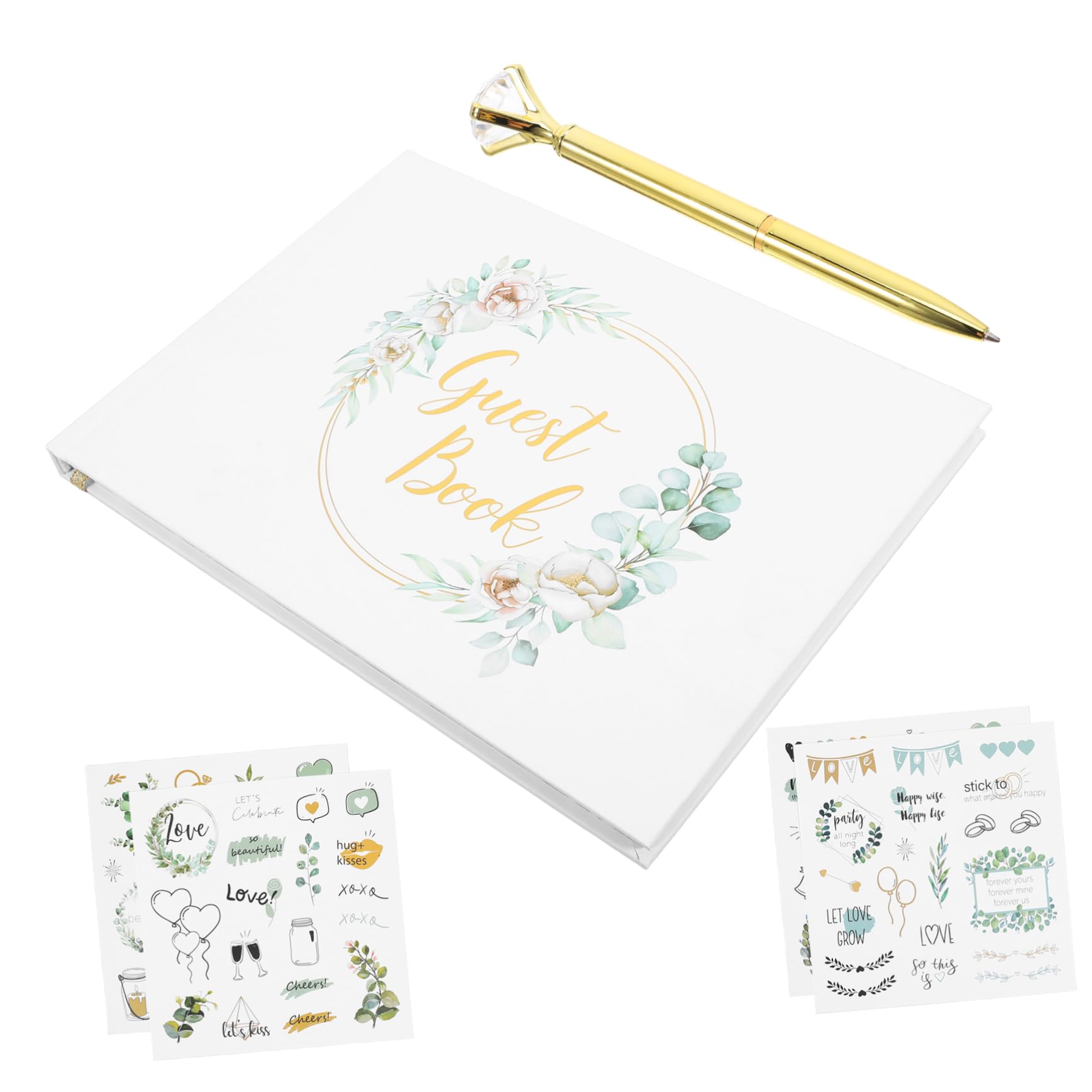 OSALADI Libro Degli Ospiti Matrimonio Album Ritagli Libro Delle Firme Per Ricevimento Pagine Ampie e Design Unico
