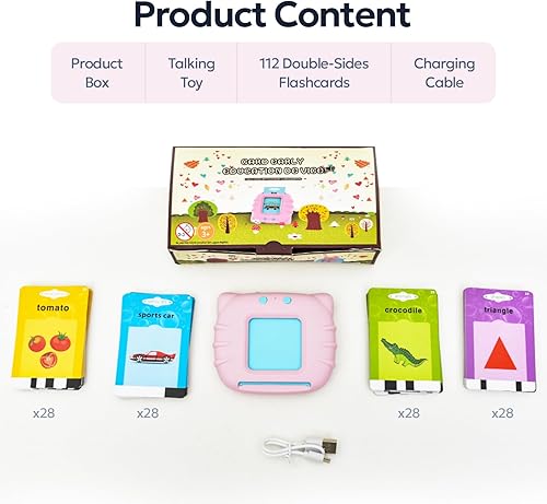 Miniatura 5 de GoodMalls Actividades de aprendizaje preescolar  Tarjetas flash para niños pequeños, 224 palabras de vista, discurso de bolsillo para niños