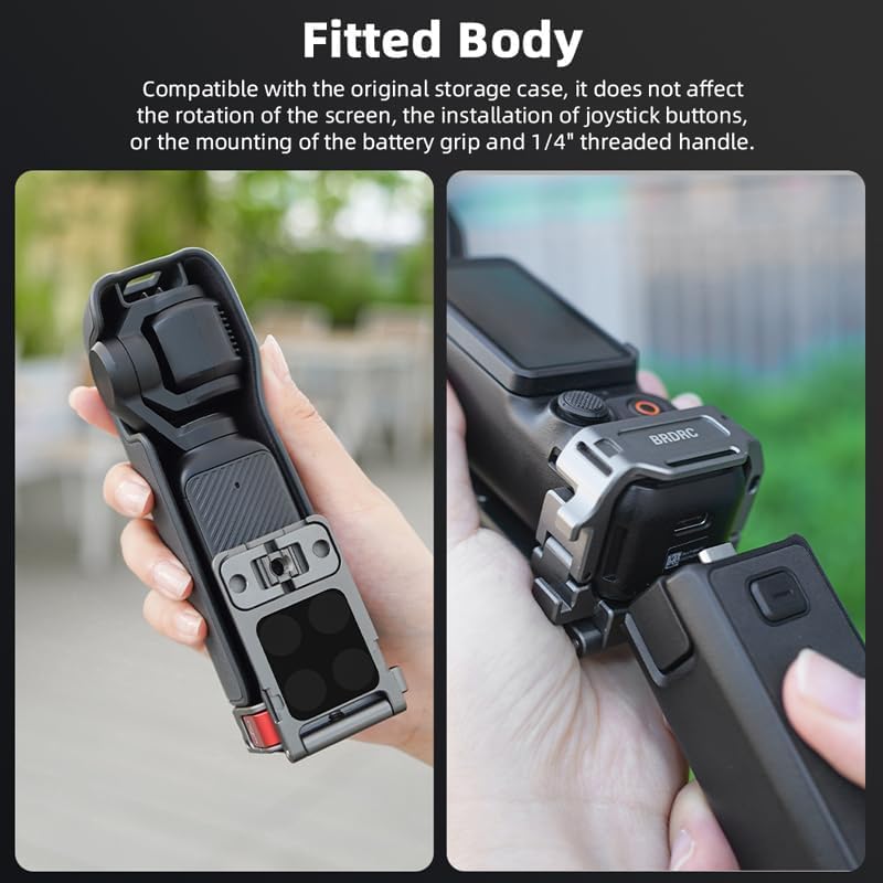 Coyktonty Osmo Pocket 3 Magnetic Mount, Magnet Expansion Adapter Holder for DJI Osmo Pocket 3 with Cold Shoe Slot/Action/GOPRO Connection Port