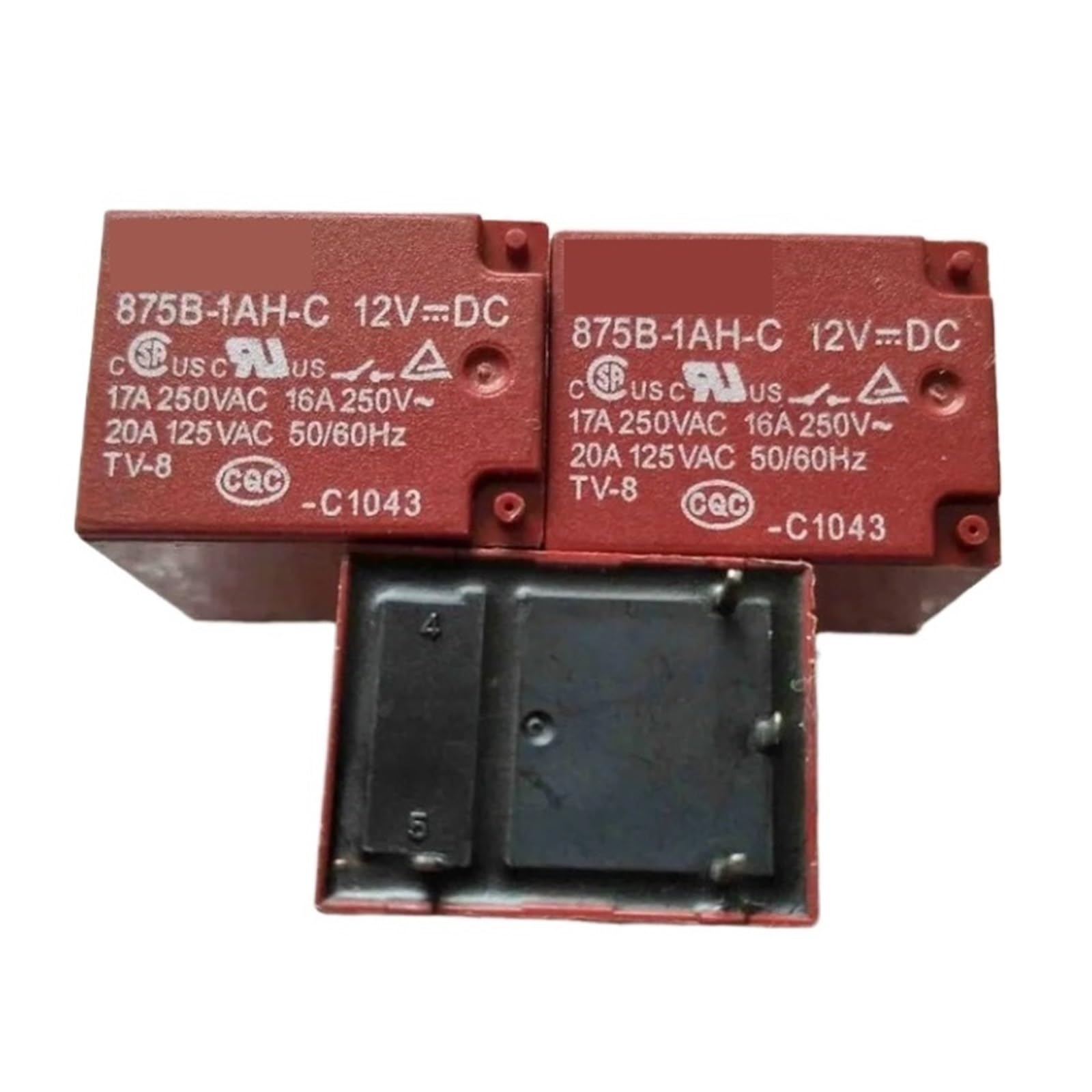 NWPNLXEA 1pcs 875B-1AH-C-24VDC 875B-1AH-F-C-24VDC 875B-1AH-C-12VDC Power Relay 17A 250VAC 4 Pins(875B-1AH-C-12VDC)