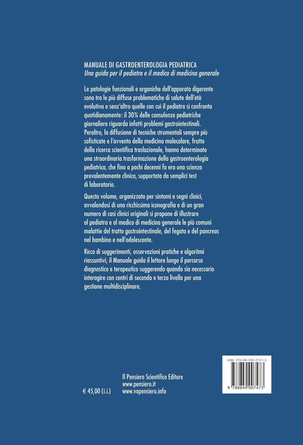 Manuale di gastroenterologia pediatrica. Una guida per il pediatra e il medico di medicina generale