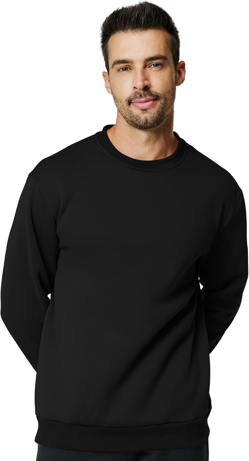 Men's Crewneck Sweatshirt Casual Long Sleeve Sweat Shirts Athletic Fleece Basic Pullover Shirts - Image 3