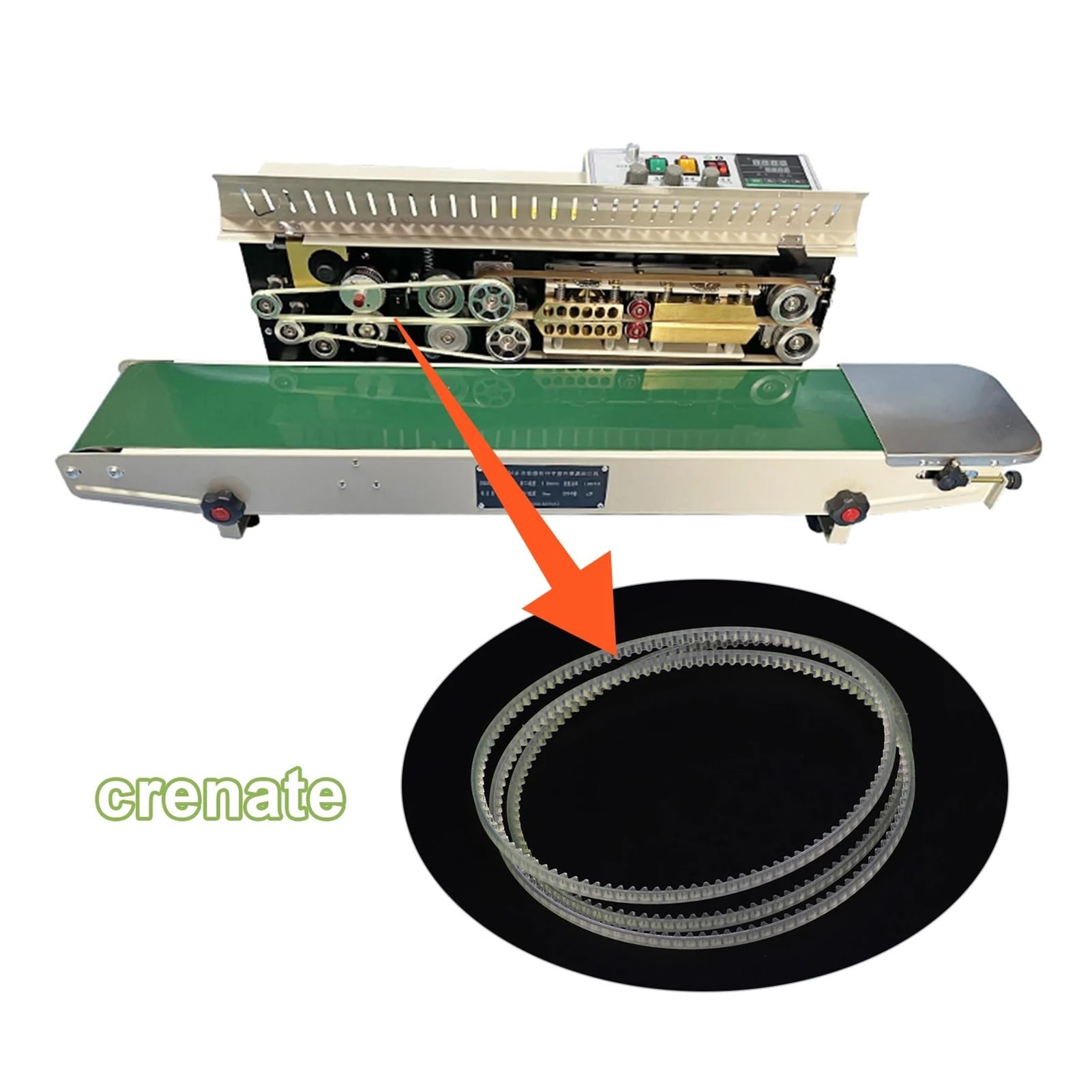 Correa Trapezoidal 420mm 50 Piezas Repuesto FR-900 Sellador Banda