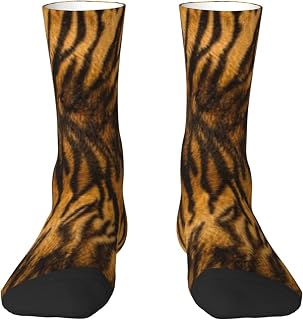IUBBKI Work Socks Tiger Fur Texture Camouflage Sports Socks Nonslip Walking Socks Novelty Socks For Climbing Trekking Hiking 40Cm