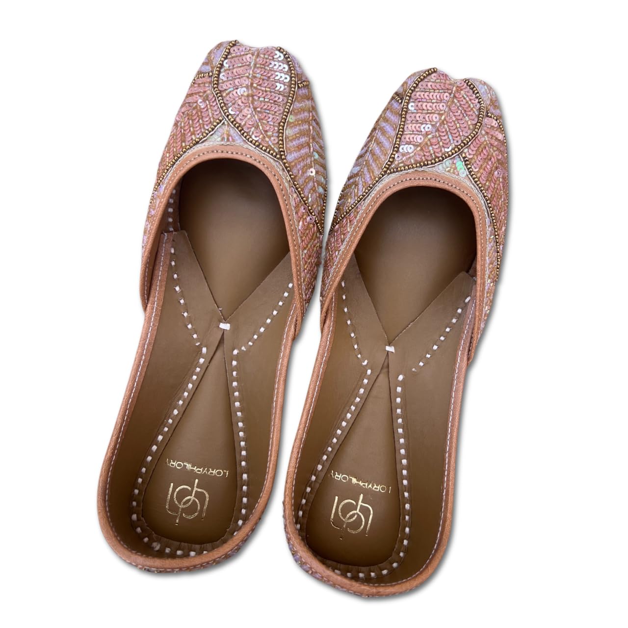 pind poppers Embroidered Punjabi Jutti for Women – Handmade Traditional Footwear for Weddings, Festivals-picture-15