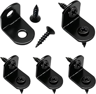 20 Stück Metallwinkel 90 Grad, Winkelprofil, Holzverbinder | Edelstahl Winkelverbinder Schwarz, L Winkel Schwarz, Schwerlast Eckverbinder für Tischen, Schränken, Möbel (20x20x16mm)