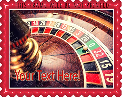 Roulette wheel in casino - Edible Cake Topper - 10"