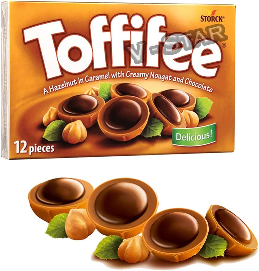 5 X TOFFIFEE 100G 12 Pieces STORCK Chocolates with Hazelnut New Boxed