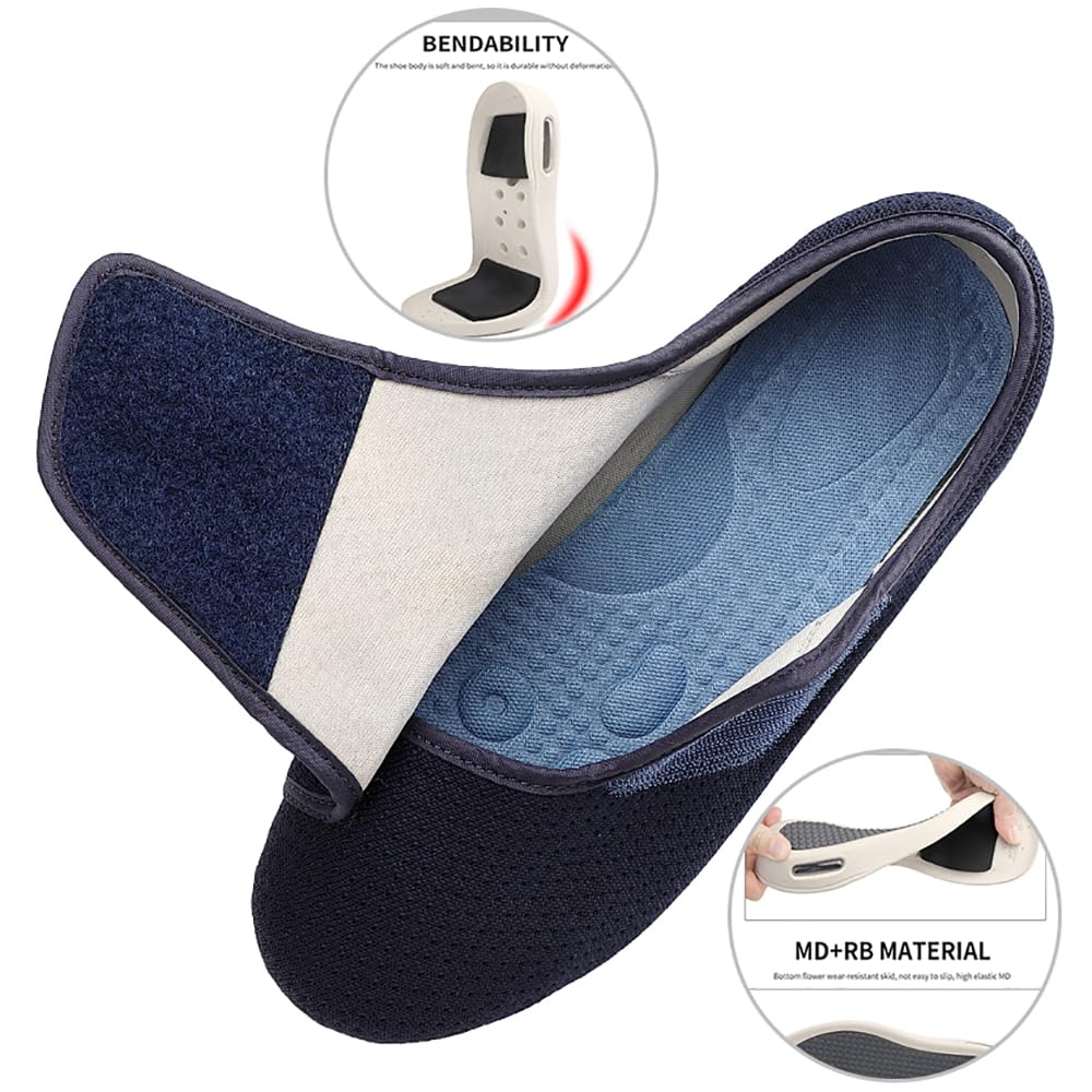 Diabetiker Schuhe Extra Weit Gesundheitsschuhe Herren Damen Walkingschuhe Sommer Orthopädische Schuhe Sneakers Verbandschuh Mit Klettverschluss Für Senioren Geschwollene Füße