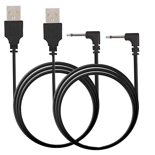 Smays Cable de carga para Lush 2 3 Hush and Edge - Cable de carga USB negro (paquete de 2)