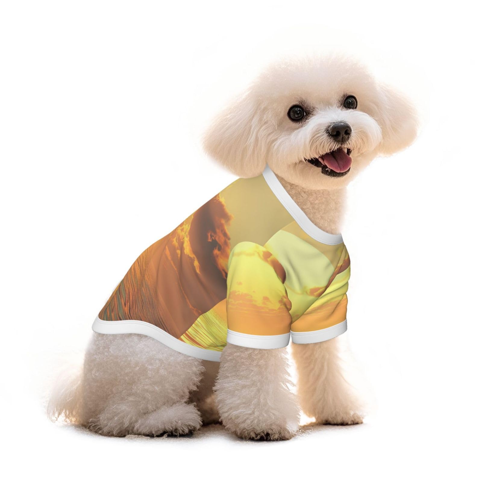 T-shirt pour chien pour la promenade, tenue mignonne en coton extensible pour bouledogue français