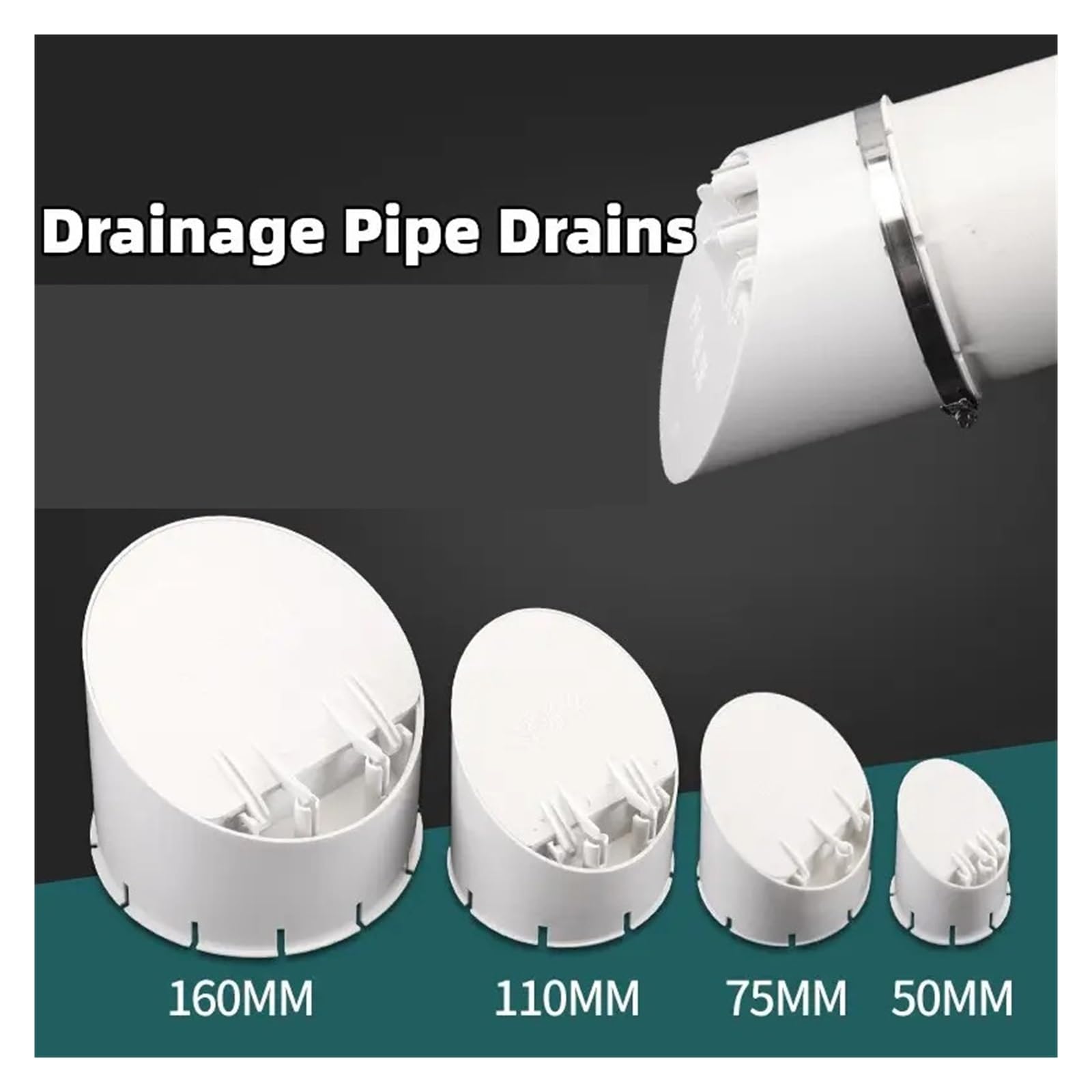Válvula de retención tubo drenaje PVC Tubería de drenaje antiolor, desagües suelo 50/75/110/160mm, tubería aguas residuales, cubierta gran desplazamiento, tanque séptico, válvula exterior(160mm)