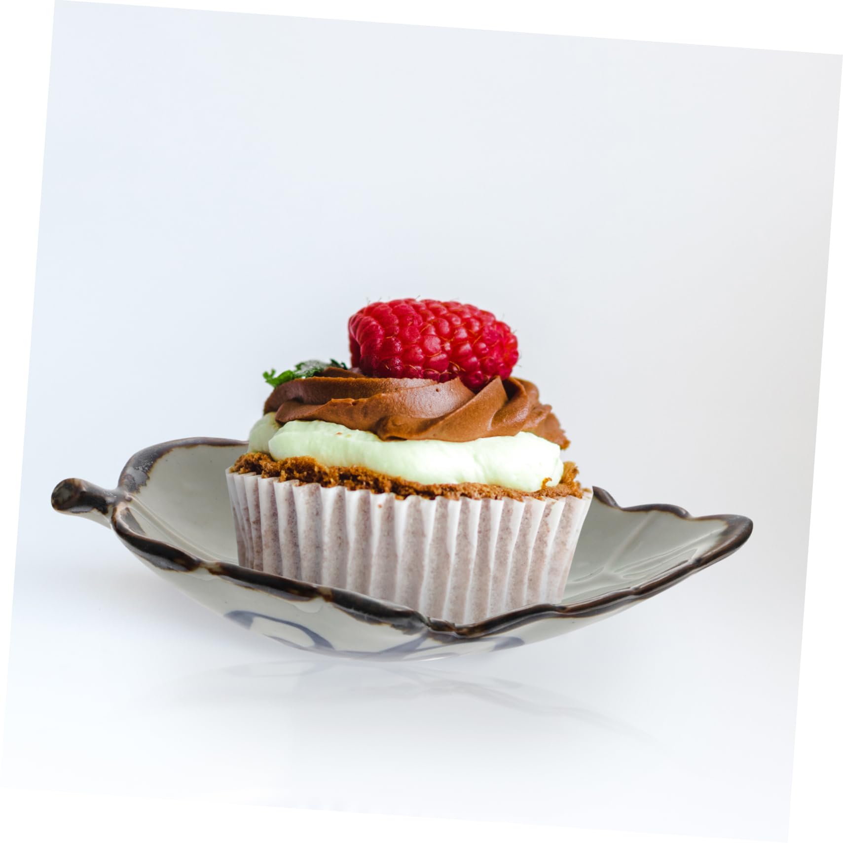 BRIGHTFUFU Leaf Shape Seasoning Plate Ceramic Dish for Sauces Snacks for Kitchen Party and Outdoor Events