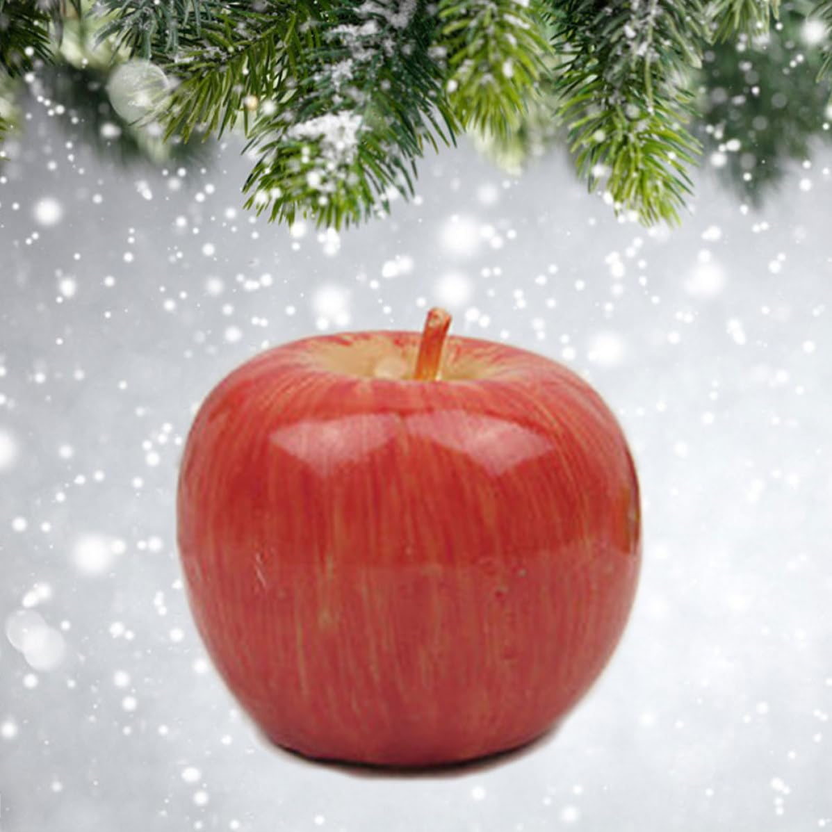 Christmas Candle Realistic Fruit Decor, Creative Red Ornament Xmas