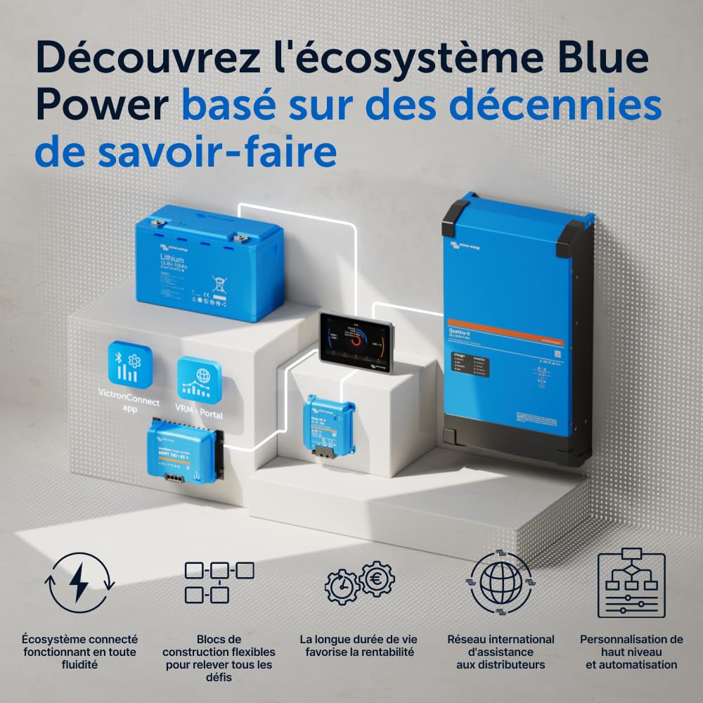 Victron Energy SmartSolar MPPT Contrôleur de Charge Solaire 250 V 60 amp 12/24/36/48 Volt (Bluetooth) pour MC4
