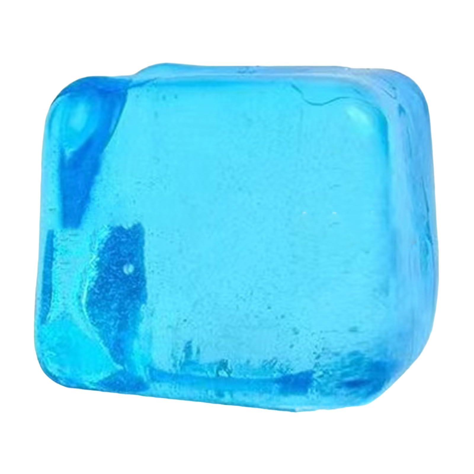 Giant Sugar Cube Squeeze Sensory Toy Squeeze Fidget Toys Stress Relief Fidget Cube with Slow-Moving Gel Stress Ball Sensory Anxiety Stress Cube Silent Squeeze Fidget Cube Toy Ice Cube Squishy