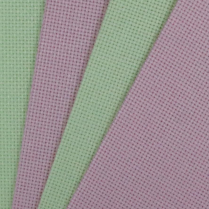 Image of KCS 4 /6 pc of 12 inch x 18 inch 30cmx45cm 16CT Counted Cotton Aida Cloth Cross Stitch Fabric (Pink+Light Green, 4 pc)