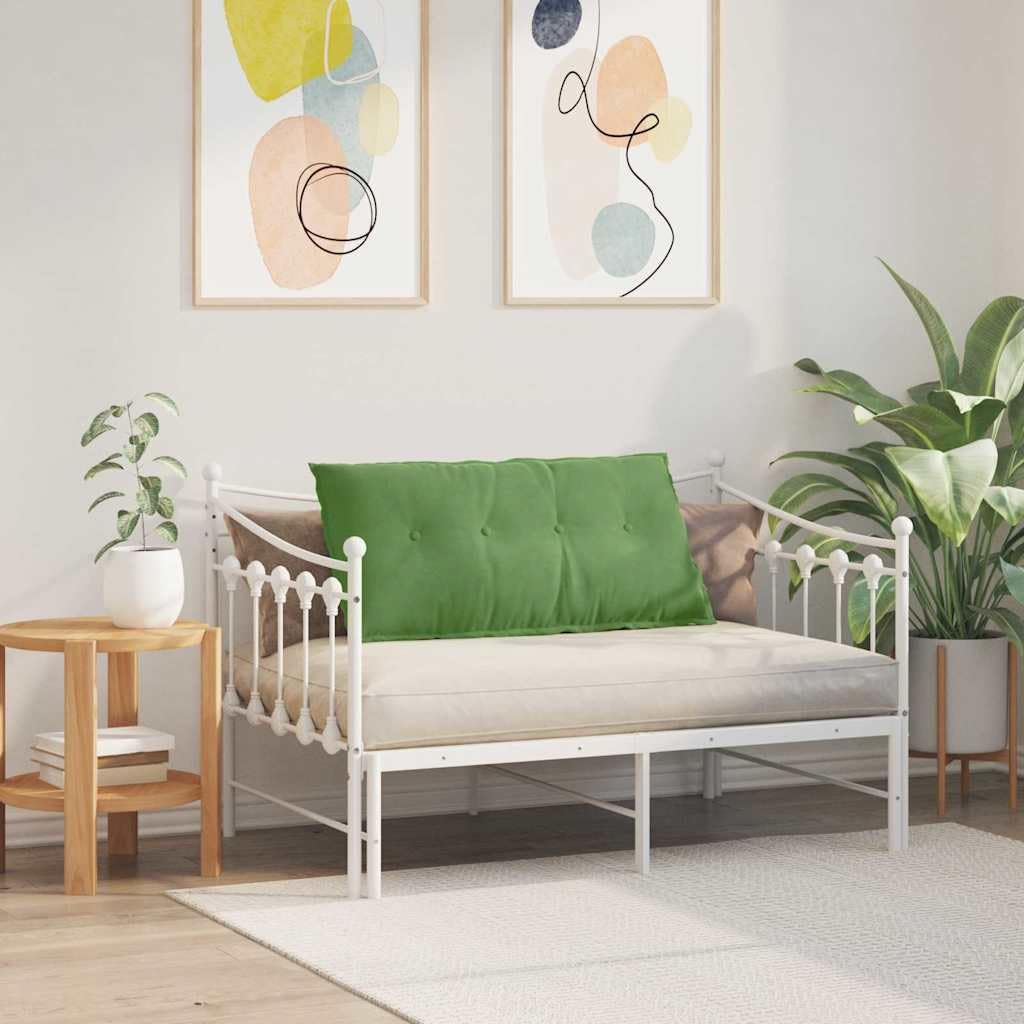 Cojín de respaldo verde claro 100 x 50 cm de pana con relleno de poliéster, funda extraíble, cojín ergonómico de lectura para sofá, cama, oficina, relax y apoyo postural