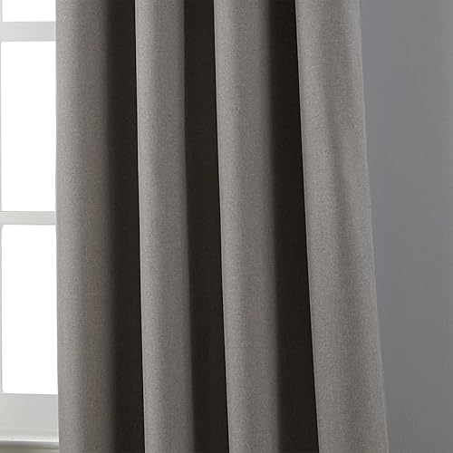 Miniatura 3 de Stratford Park Panel de cortina individual con ojales térmicos opacos, tamaño del cabezal 1.6 pulgadas, opaca, gris, incluye panel de cortina