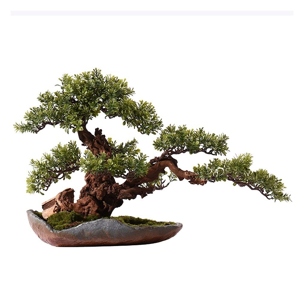 WOTZOV Simulation Potted Plants Bonsai Tree Artificial Bonsai Tree Personality Creative Ceramic Flower Pot Artificial Bonsai