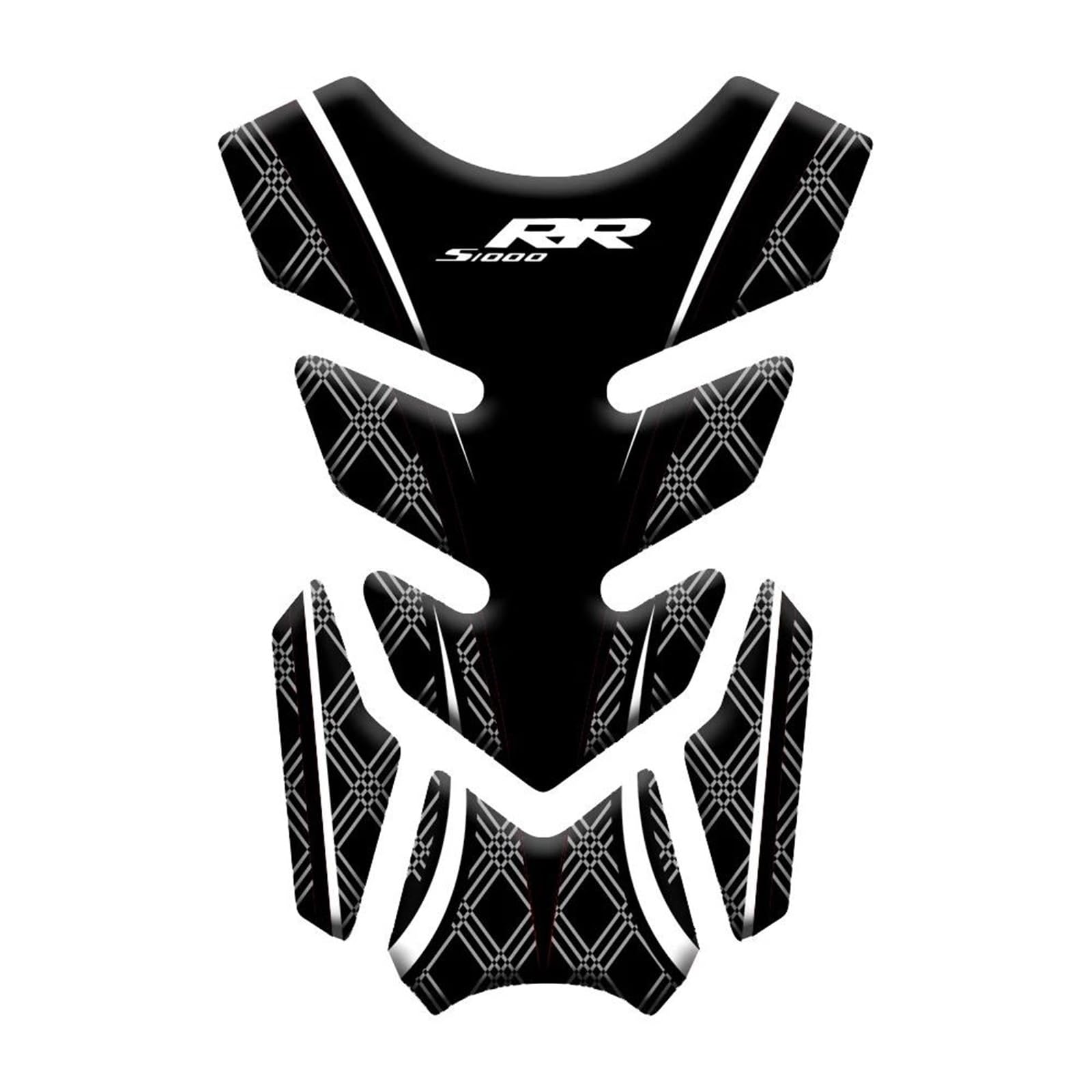 Jganrf White 3D Motorcycle Stickers Decals Tank Pad Protector Emblem Badge Accessories For S1000rr S 1000Rr 1000 Rr