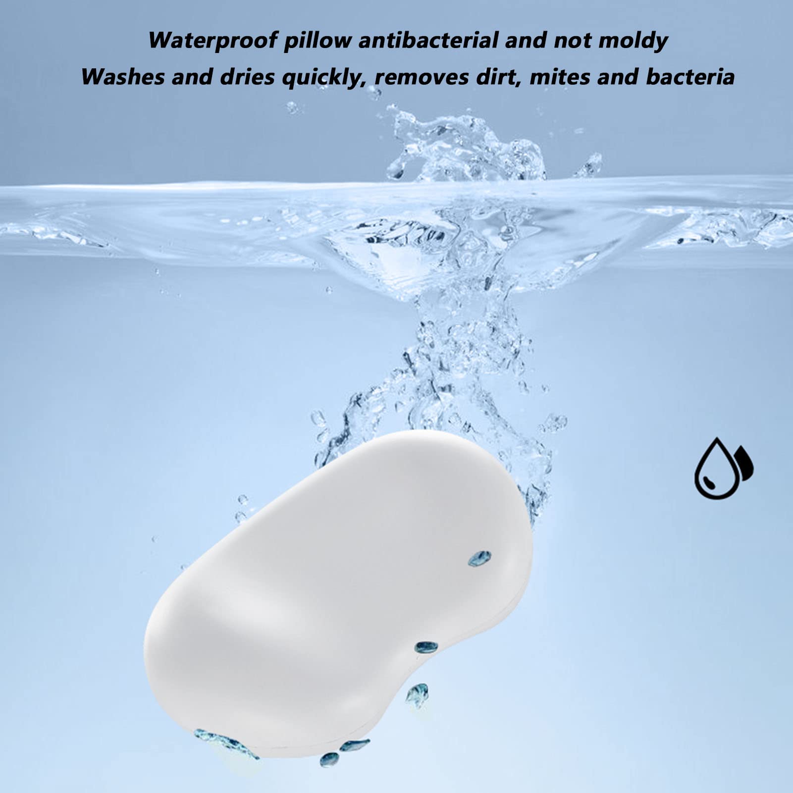 MyrRhe Cuscino da bagno ergonomico Spa Comfort con 2 ventose per supporto collo e schiena nella vasca - 30 * 19 cm