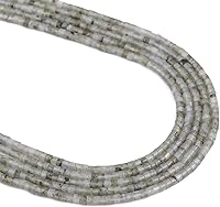 Vista 27 de Cuentas Espaciadoras Naturales de Cuarzo Rosa Redondas Planas con Tapas Cuentas Sueltas para Hacer Joyas con Cuentas 3mmx2mm 38cm