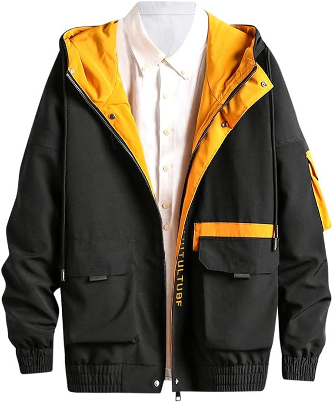 Amazon メンズ コート Caixiaofei メンズ パーカー ジャケット 長袖 アウター ジャン ヒップホップ ストリート 原宿風 秋冬服 ジャケット メンズ 秋冬 防寒 コート おしゃれ 大きいサイズ カジュアル ファッション メンズ 服 春秋 冬服 コート ジャケット 通販