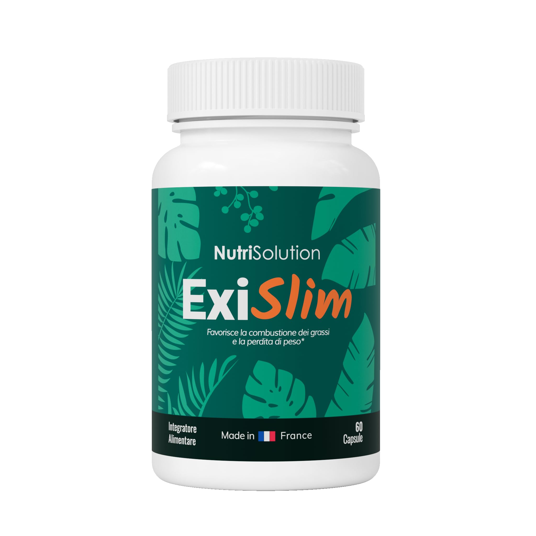 ExiSlim par Nutrisolution | Brûleur de Graisse Puissant | Contient Périlla, Curcuma, Végétalien | Soutien Perte de Poids | Homme & Femme | 60 Gélules | FABRIQUÉ EN FRANCE