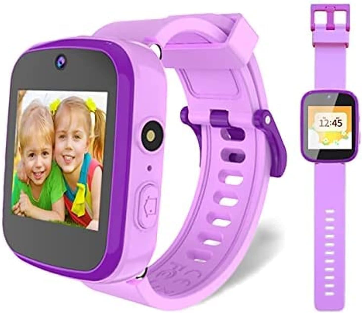 COOLBABY Smart Kids Watch Gift For Girls Educational Electronic Toys Touch Screen Smart Watch Toys for 3-10 Years Old Toddler Watch HD Dual Camera Watch Birthday Christmas USB Charging (Purple)