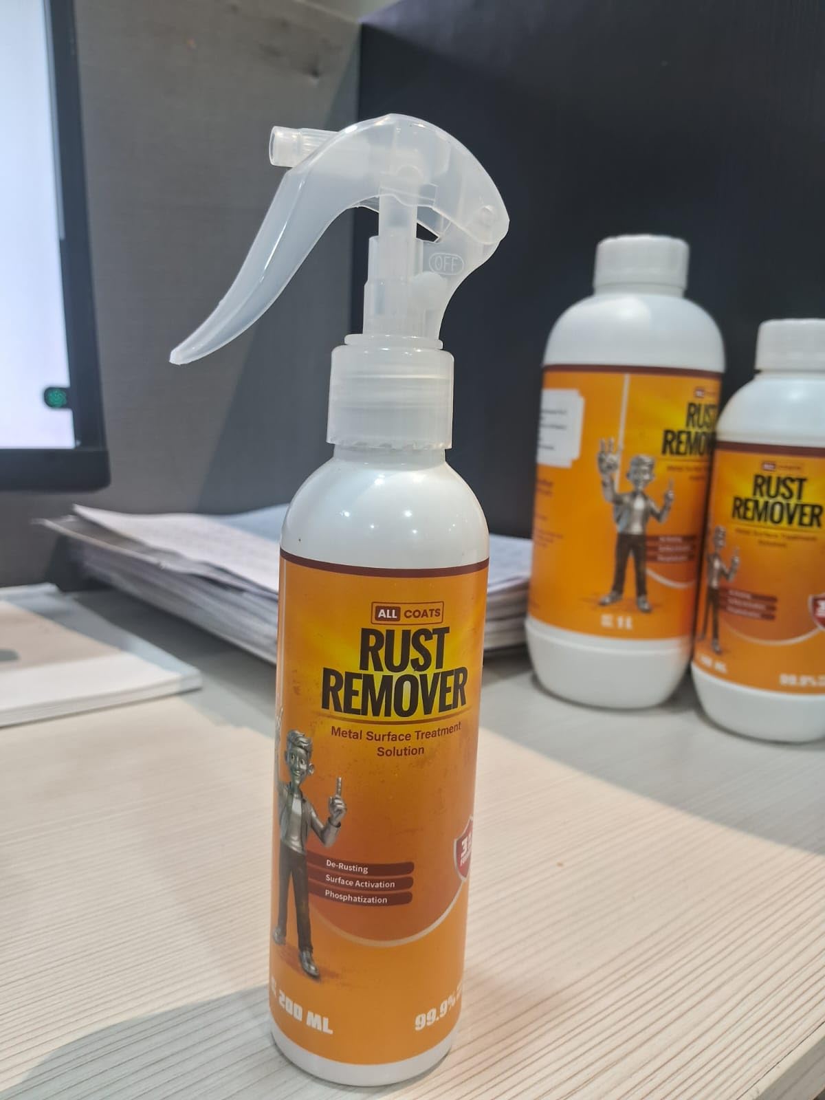 Rust Remover 300ml – De-Rusting & Phosphating Formula | Removes Heavy Rust, Activates Surface & Prepares Metal for Painting | for Home Improvement & Auto Maintenance