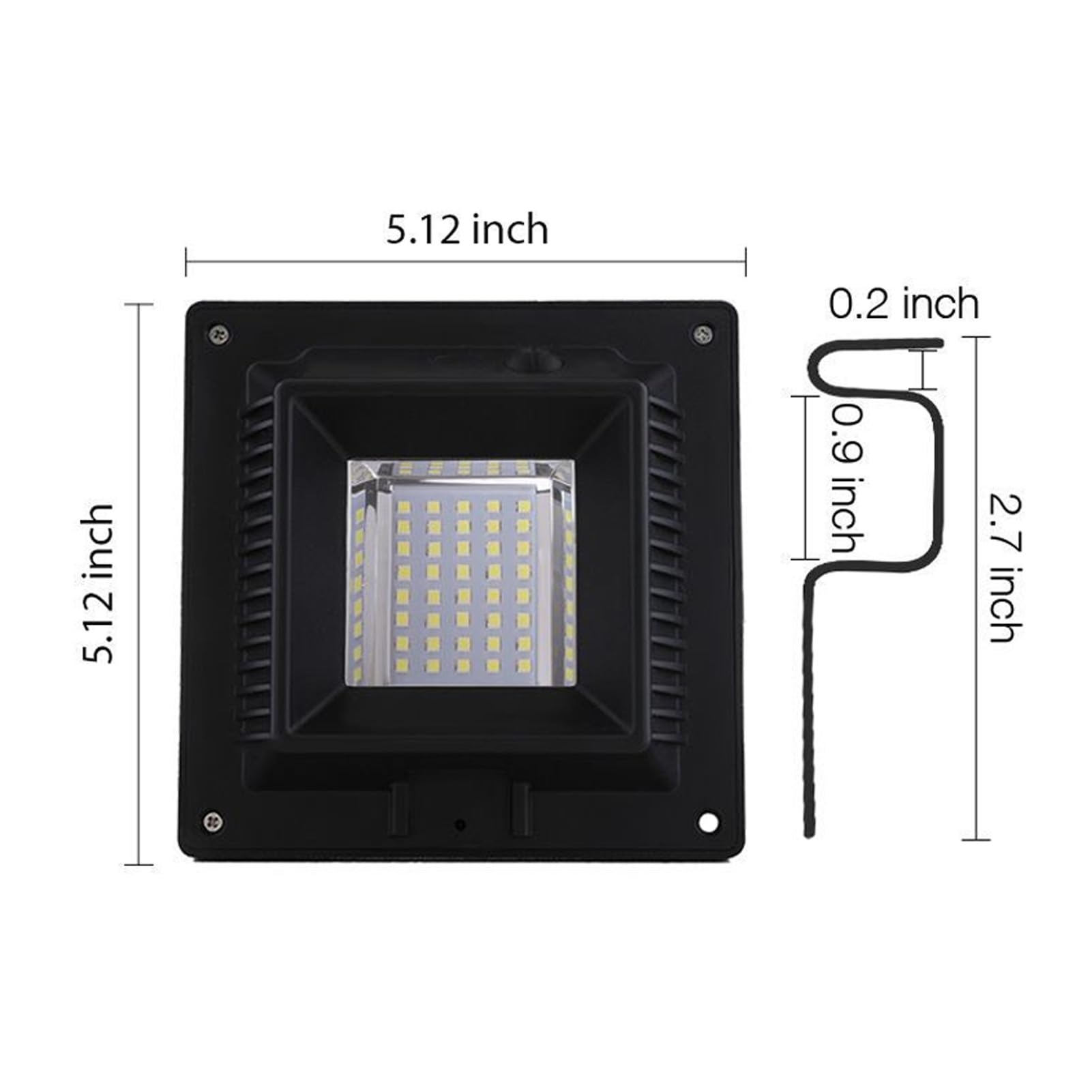 Lekko Rynkowe Zasilane Słonecznym, LED Solar Ryan Light White Brightness White Light IP65 Down Dusk do świtu na Ogrodzenie