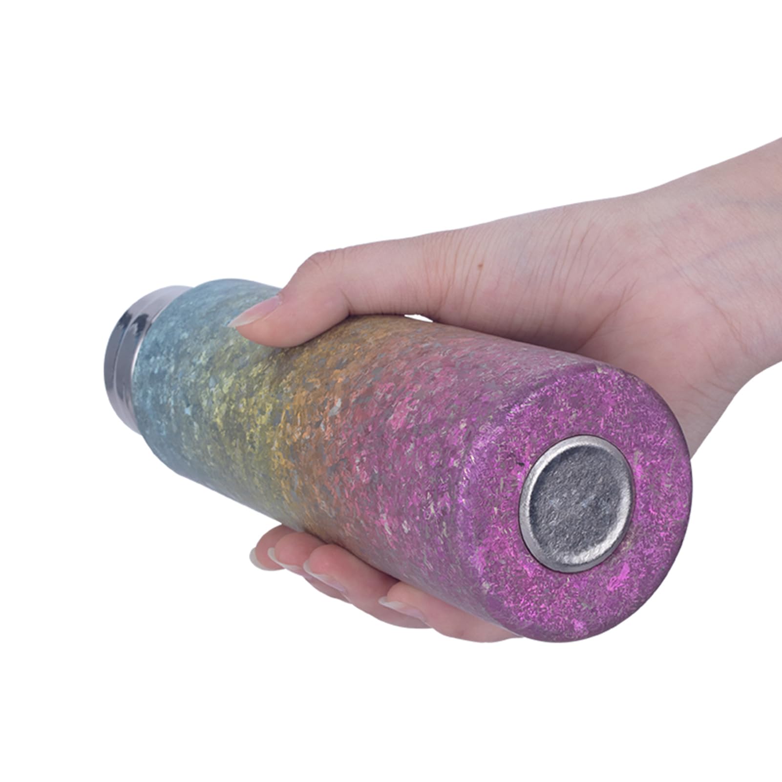 Domary Bouteille d'eau, Bouteille d'eau en Métal Légère à Double Isolation sous Vide de 300 ML, avec Double Joint en Silicone fileté à 360 Degrés, pour Les Voyages Plein Air, l