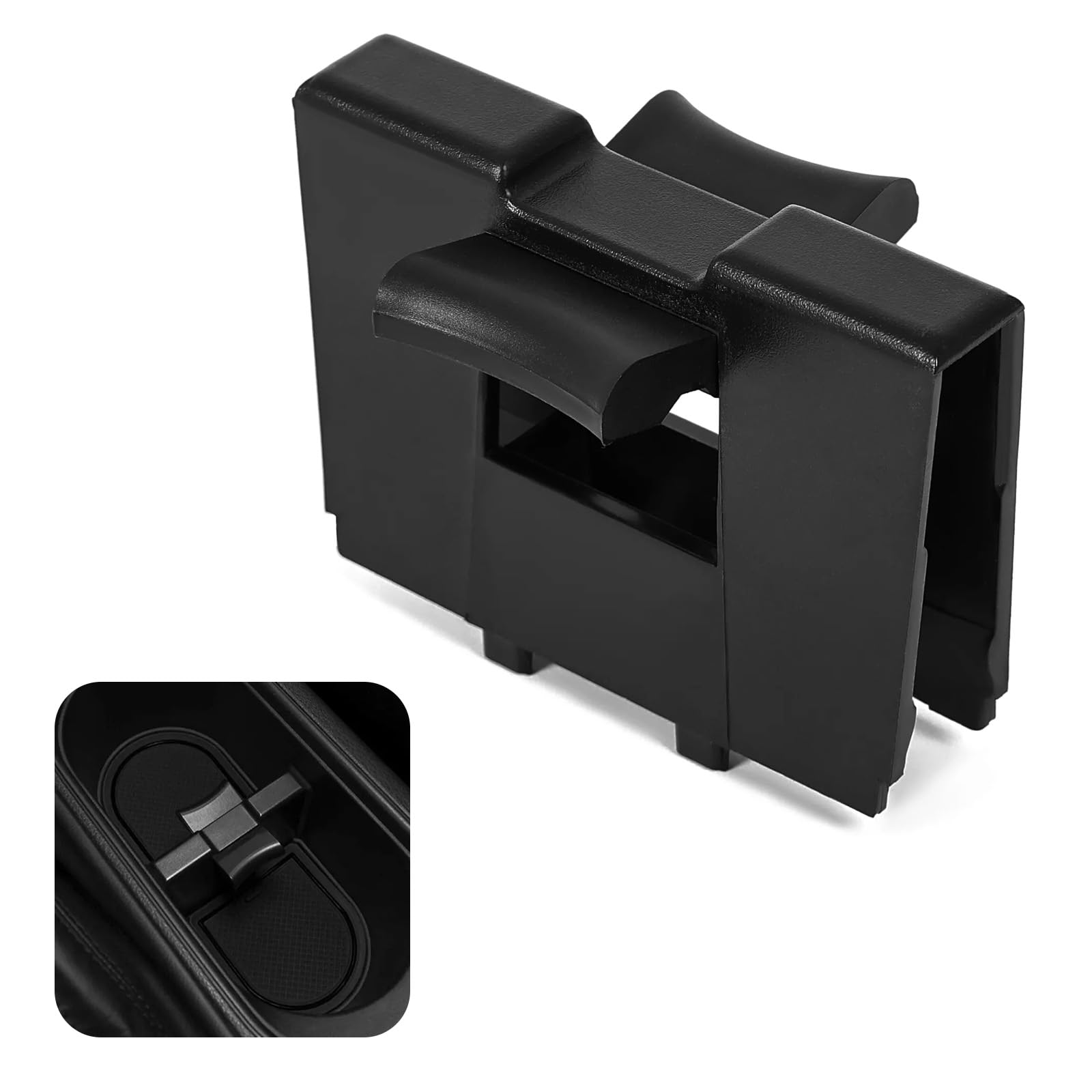 Cup Holder Insert for Subaru Forester, Center Console Cup Holder Insert Divider for Subaru Forester 2014 2015 2016 2017 2018 2019, Outback 2010 2011 2012 2013 2014, 92118AJ000 92118AJ001