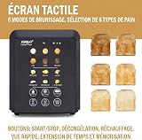 Easy Toast Pro Digital Toaster with Auto Lift, Touch Screen, 6 Toast Levels, 6 Bread Programs, Defrost and Reheat Function, 2 Wide Slots, Stainless Steel - 6