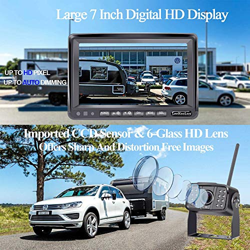 image for LeeKooLuu FHD 1080P Digital Wireless 2 Backup Cameras for RVs/Travel T