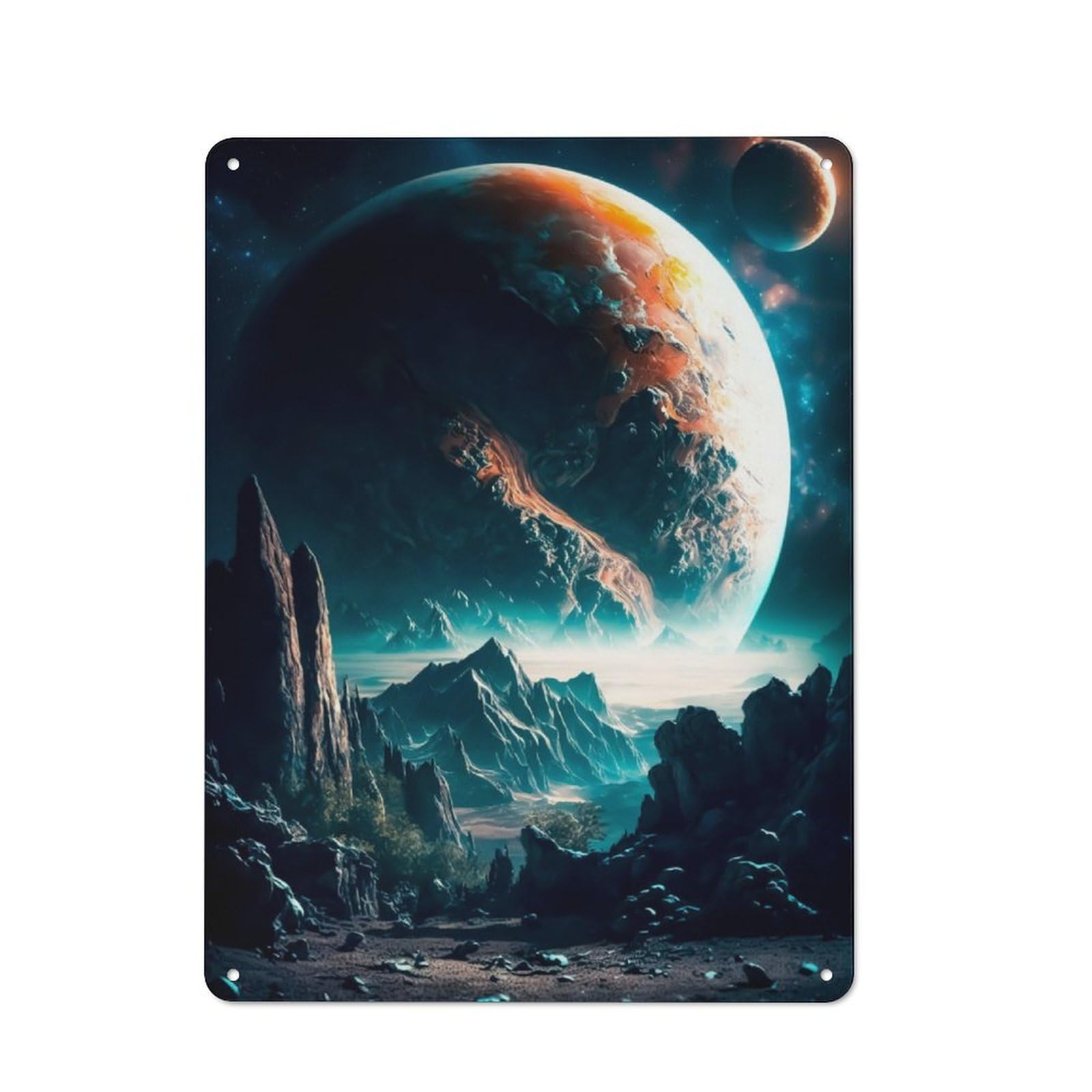 Junmoney Martian Nature Retro Tin Sign 40X30cm For Hallway Wall, For Home Decor Fans Who Collect Metal Signs