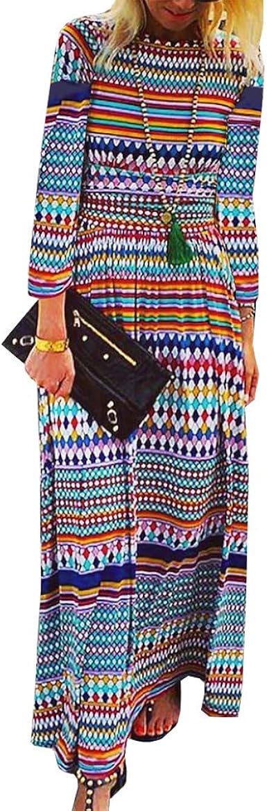 boho rainbow dress