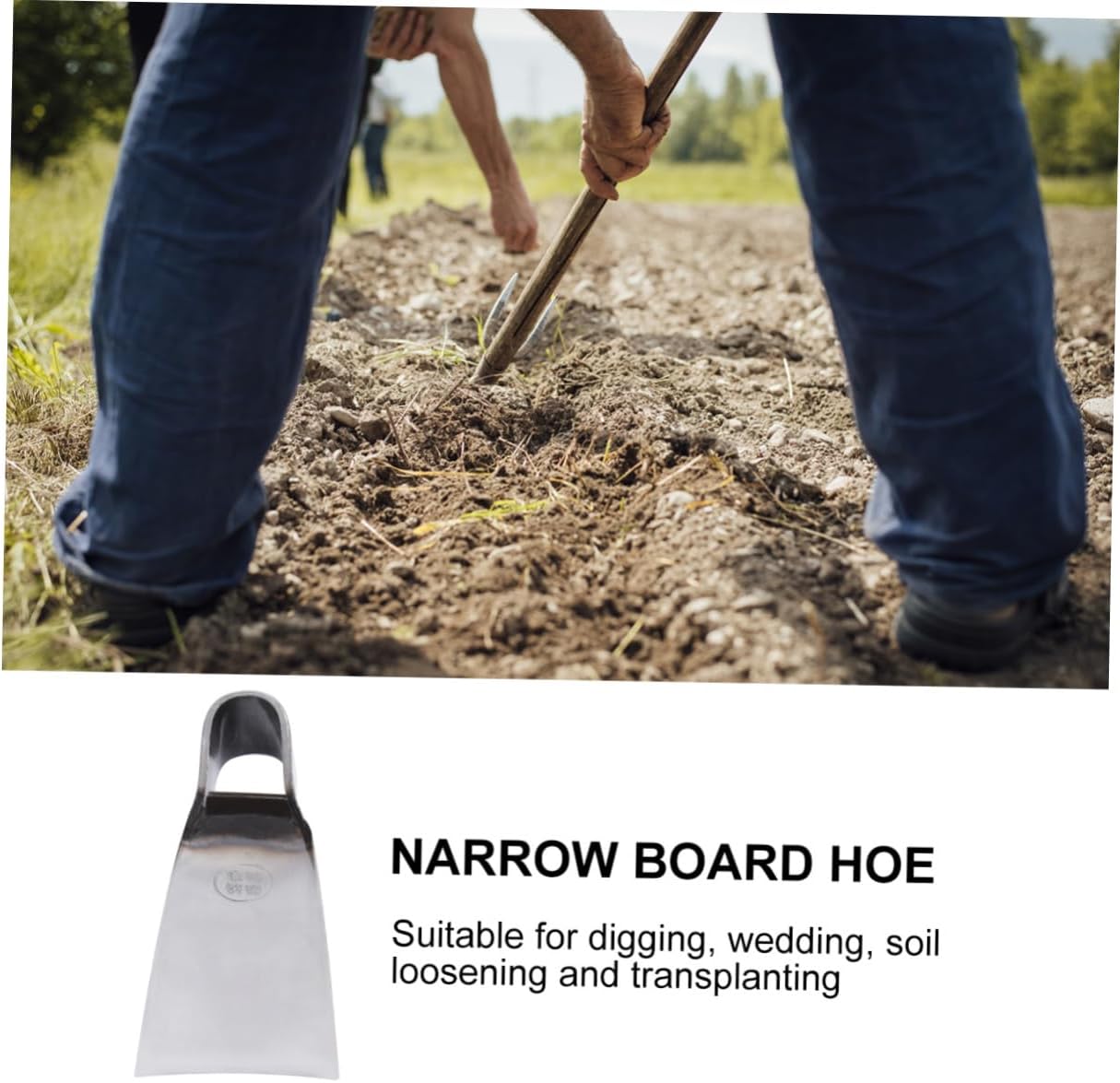 BESTonZON Replacement Hoe Head for Soil Loosening Durable Manual Gardening Tool for Home Handmade with Half Opening Design for Easy Soil Penetration